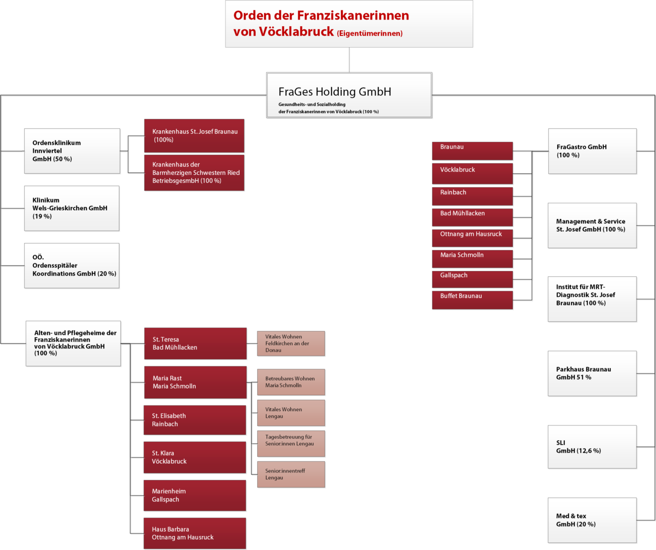 Organigramm Eigentümerinnen FraGes Holding GmbH